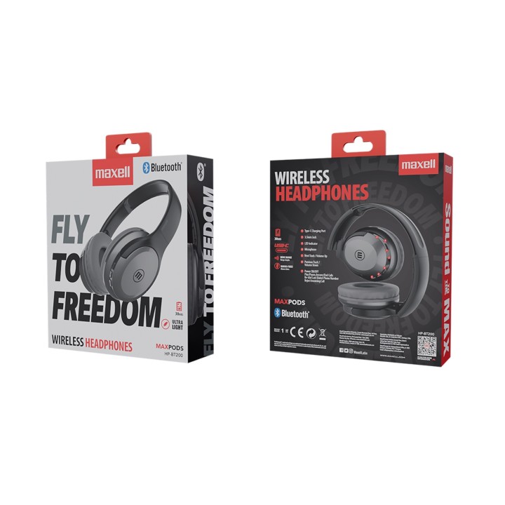 MAXELL 348667 AUDIFONO DIADEMA HP-BT200 NEGRO