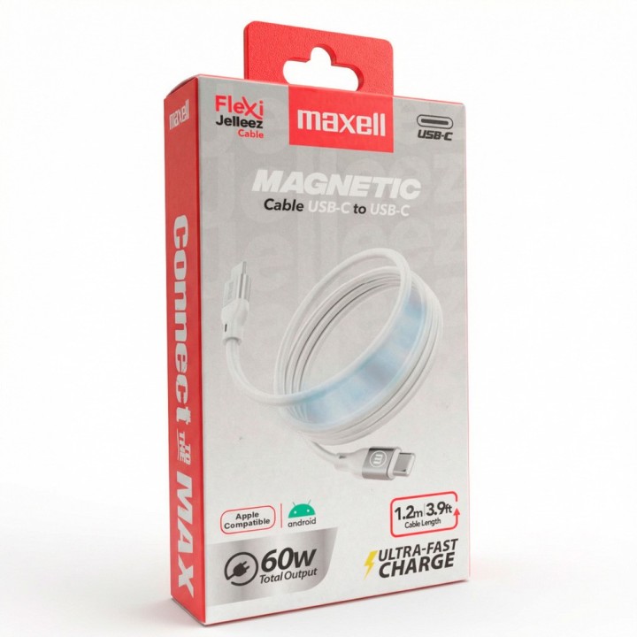 MAXELL MAG60C 348681 CABLE USB C A USB C JELLEEZ BLANCO