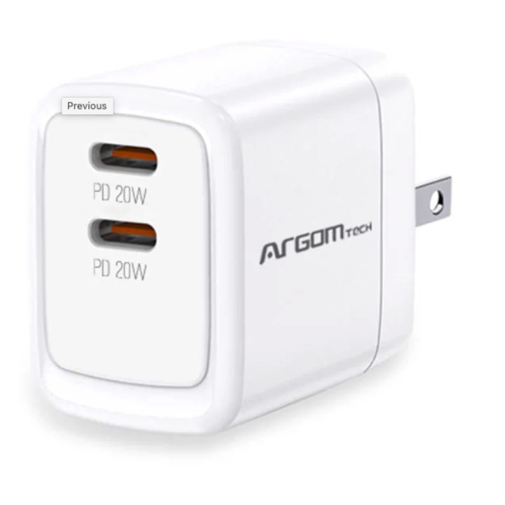 ARGOM ARG-AC-0132WT CARGADOR PARED