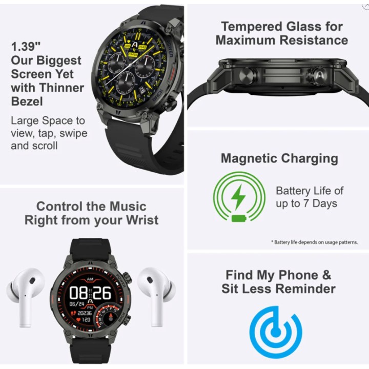 ARGOM ARG-WT-6070BK  RELOJ INTELIGENTE