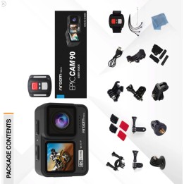 ARGOM CÁMARA DE ACCIÓN EPIC 90 4K ULTRA HD CON CONTROL REMOTO Y PANTALLAS DUALES