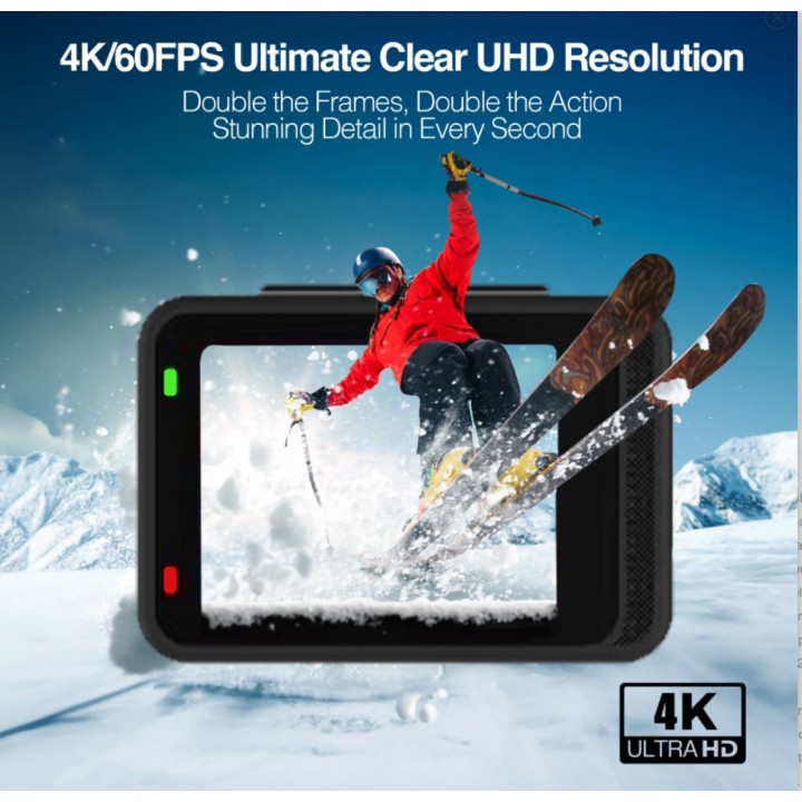 ARGOM CÁMARA DE ACCIÓN EPIC 90 4K ULTRA HD CON CONTROL REMOTO Y PANTALLAS DUALES