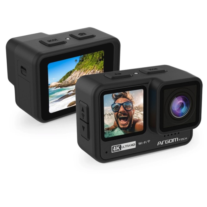 ARGOM CÁMARA DE ACCIÓN EPIC 90 4K ULTRA HD CON CONTROL REMOTO Y PANTALLAS DUALES
