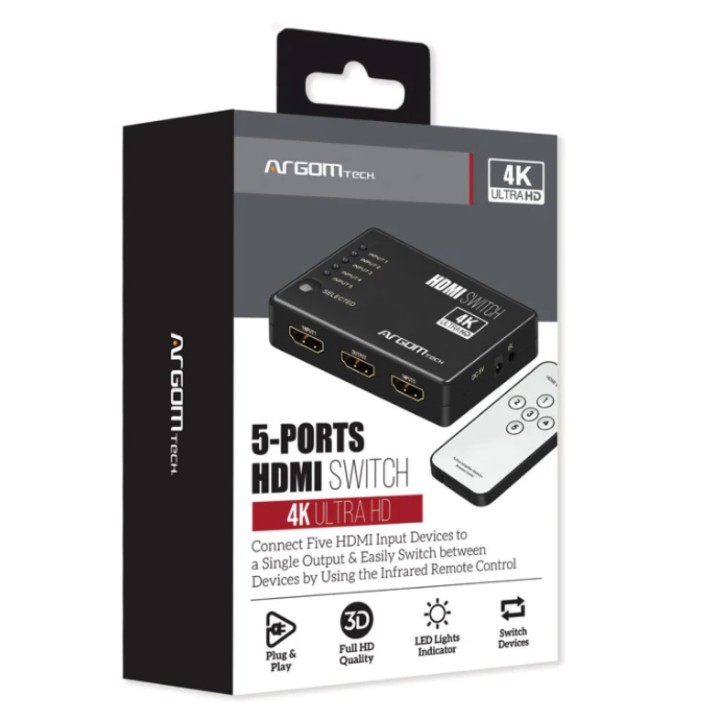 ARGOM HDMI SWITCH 5 PUERTOS