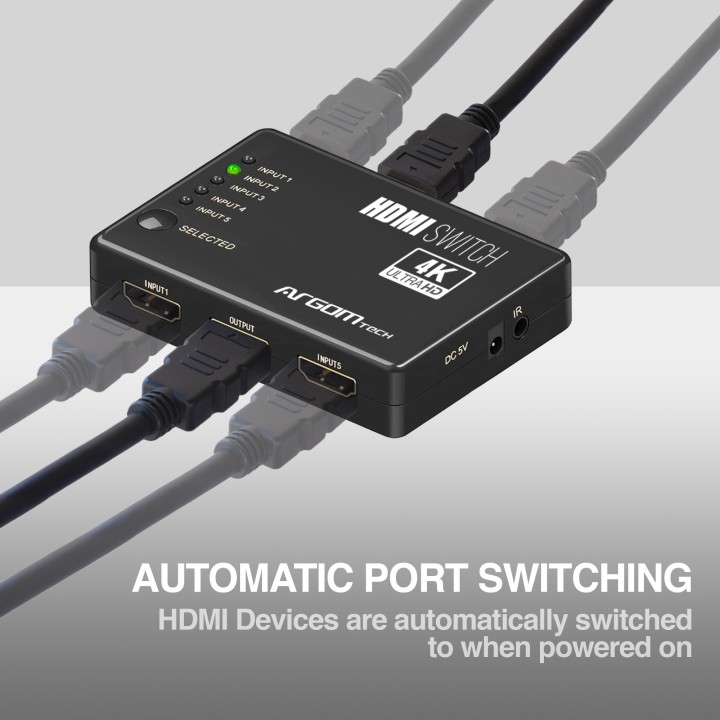 ARGOM HDMI SWITCH 5 PUERTOS