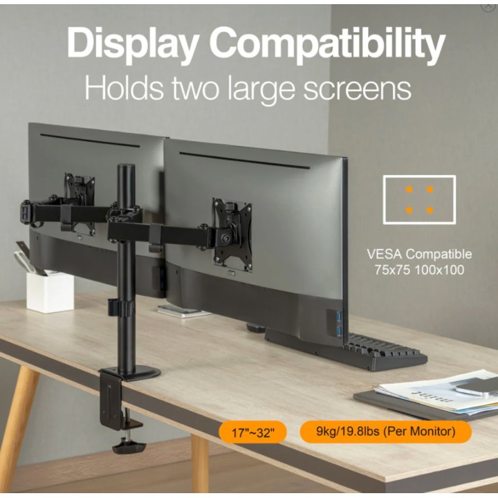 ARGOM ARG-BR-1603 SOPORTE PARA MONITOR DOBLE