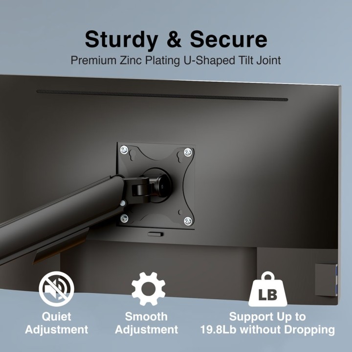 ARGOM ARG-BR-1613 MONITOR 17-32 DESK MOUNT/CLAMP & GROOMET