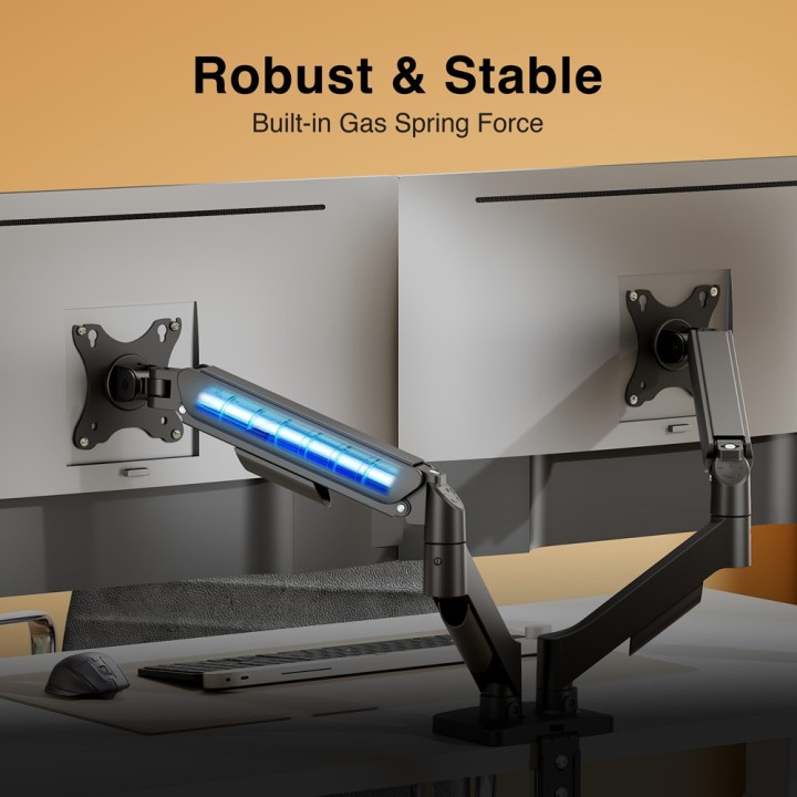 ARGOM ARG-BR-1615 DUAL MONITOR 17-32DESK MOUNT/CLAMP & GROOMET