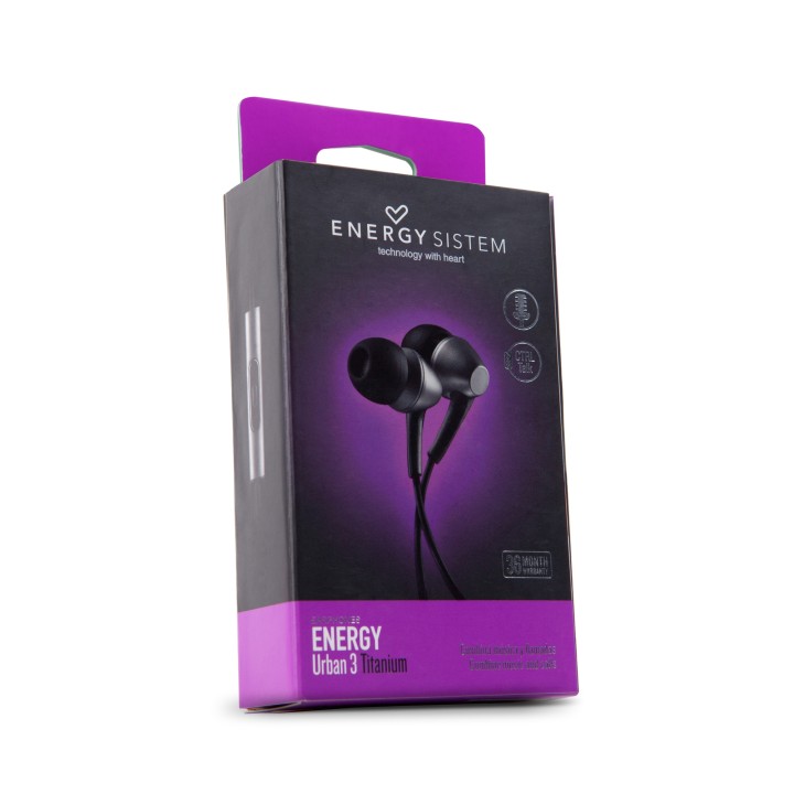 ENERGY  422838 AUDIFONO INTRAUDITIVO CON MIC. ENERGY  SYSTEM NEGRO