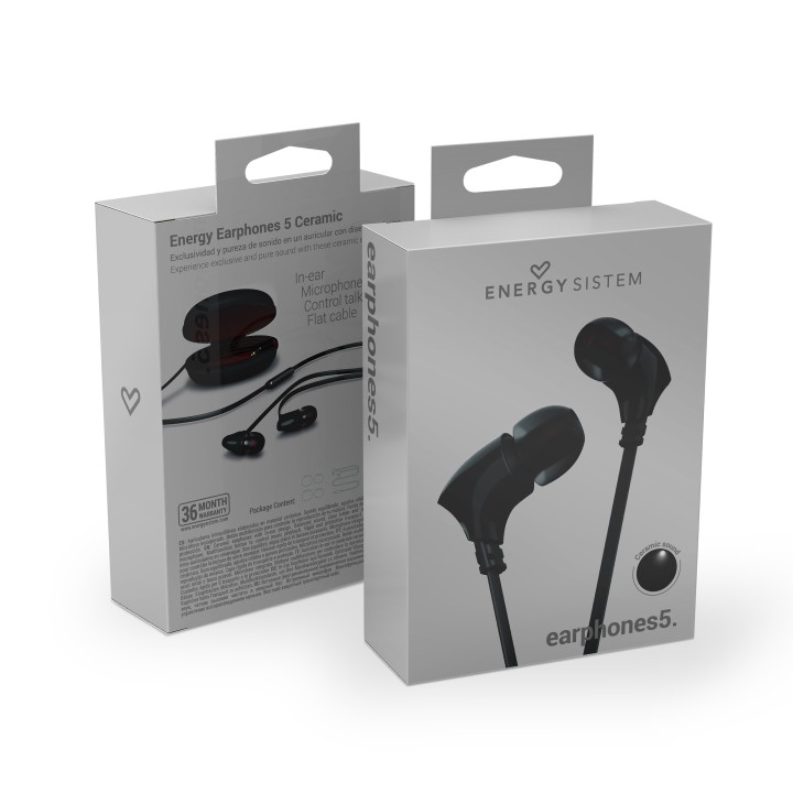 ENERGY  Sistem 444762 - ENERGY  Earphone 5 CERAMIC (cable plane, mic)