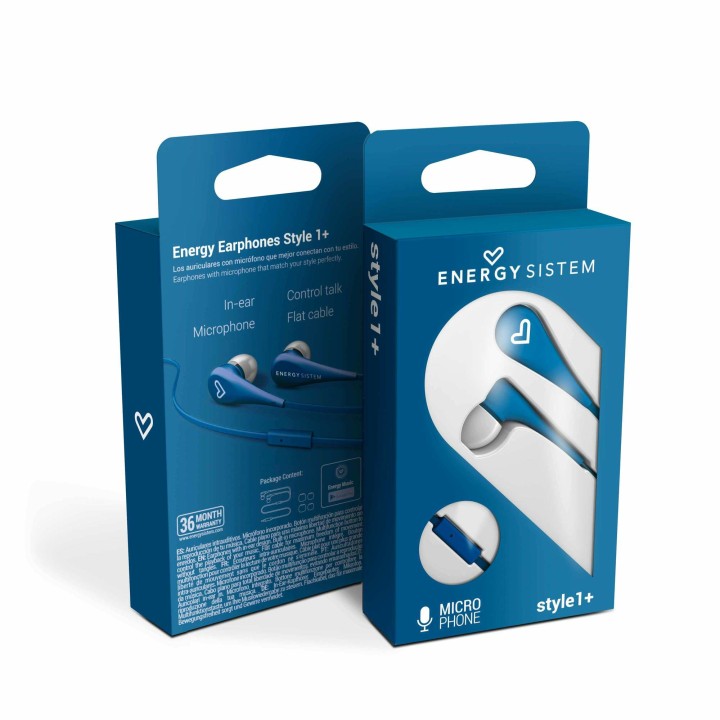 ENERGY  Sistem auricular con mic Earphone Style 1+ Navy