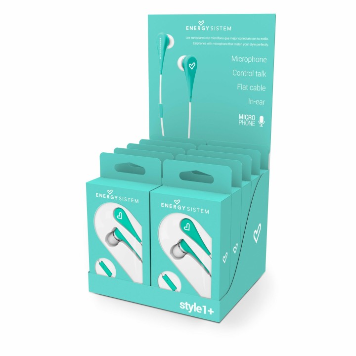 ENERGY  Sistem auricular con mic Earphone Style 1+ Mint