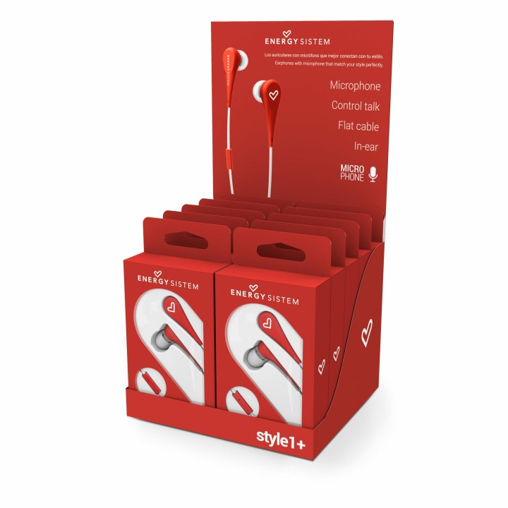ENERGY  Sistem auricular con mic  Earphone Style 1+ RED