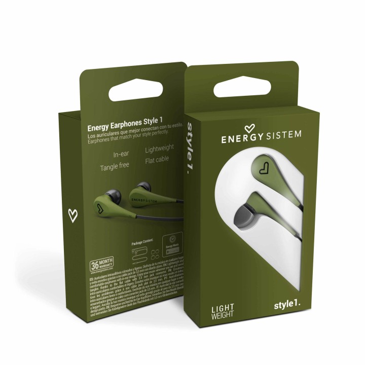 ENERGY  Sistem 446414 Auricular intrauditivo Earphone Style 1 Green