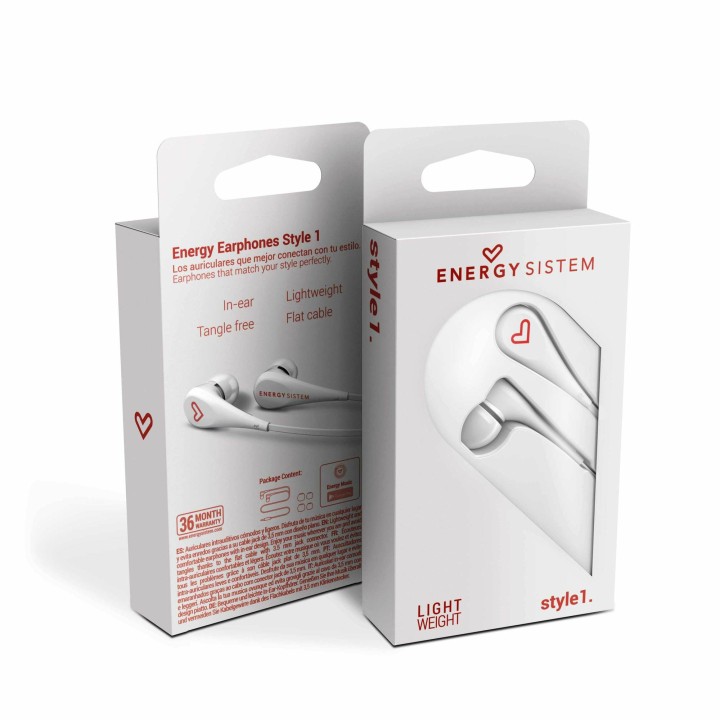 ENERGY Sistem auricular inserción Earphone Style 1 White