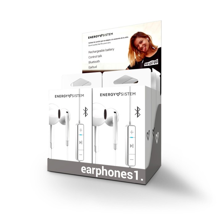 ENERGY  Earphone 1 Audífono inserción bluetooth Blanco