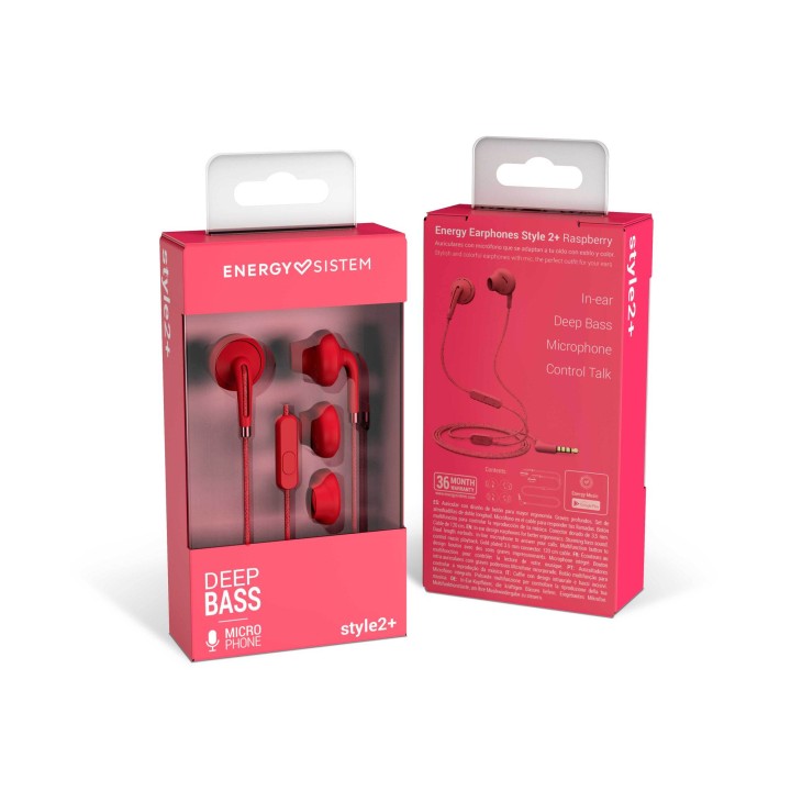 ENERGY  SISTEM EARPHONE STYLE 2+ RASPBERRY