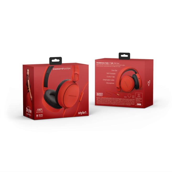 ENERGY  Sistem Headphone Style 1 Talk Chili Red