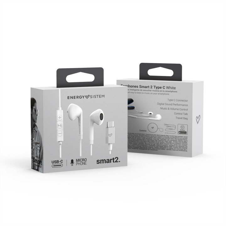 ENERGY  Sistem audífono pastilla Smart 2 Type C blanco