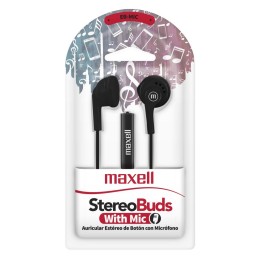 MAXELL 347360 AUDIFONO PASTILLA ESTEREO MIC NEGRO