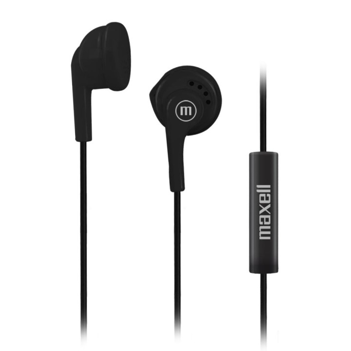 MAXELL 347360 AUDIFONO PASTILLA ESTEREO MIC NEGRO