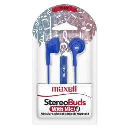MAXELL 347362 AUDIFONO PASTILLA ESTEREO MIC AZUL