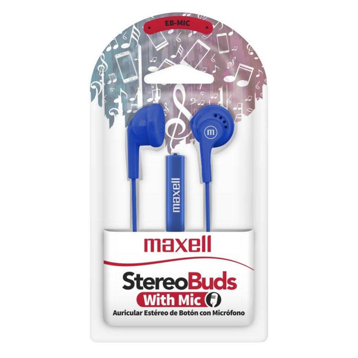 MAXELL 347362 AUDIFONO PASTILLA ESTEREO MIC AZUL
