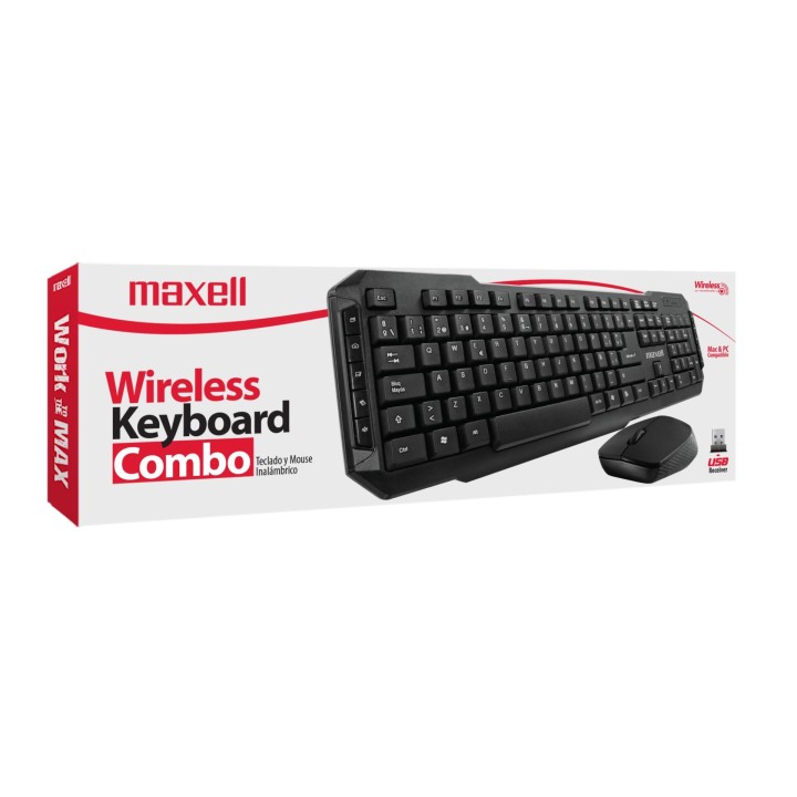 MAXELL 347593 COMBO TECLADO Y RATON INALAMBRICO WKBC-200