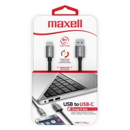 MAXELL 347787 CABLE USB A TIPO C 1.8 MTS NEGRO