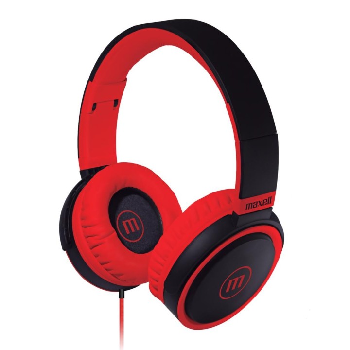 MAXELL 347853 AUDIFONO DIADEMA CON MIC HP-B52 ROJO
