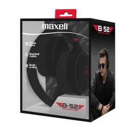MAXELL 347855 AUDIFONO DIADEMA CON MIC HP-B52 NEGRO