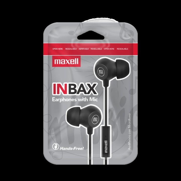 MAXELL 347945 AUDIFONO INTRAUDITIVO CON MIC NEGRO