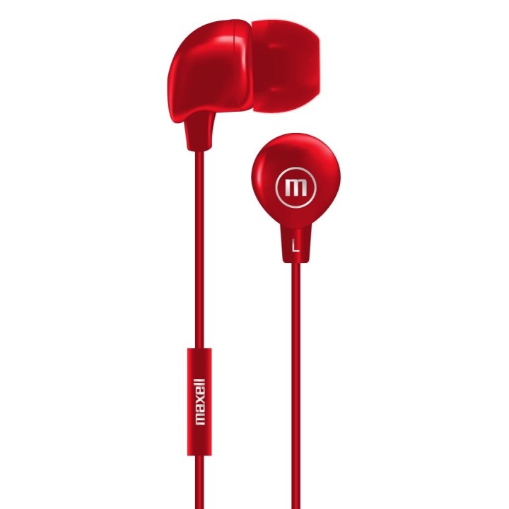 MAXELL 347947 AUDIFONO INTRAUDITIVO CON MIC ROJO