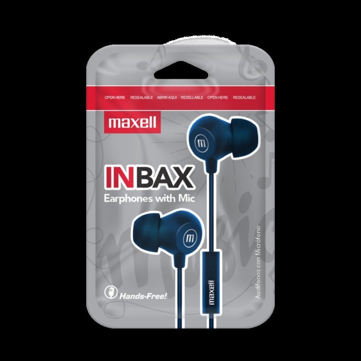 MAXELL 347948 AUDIFONO INTRAUDITIVO CON MIC AZUL