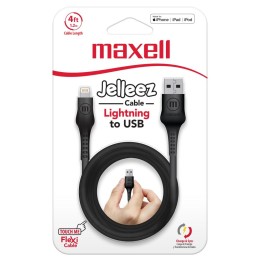 MAXELL 348207 CABLE JELLEEZ DE CARGA USB A LIGHTING NEGRO