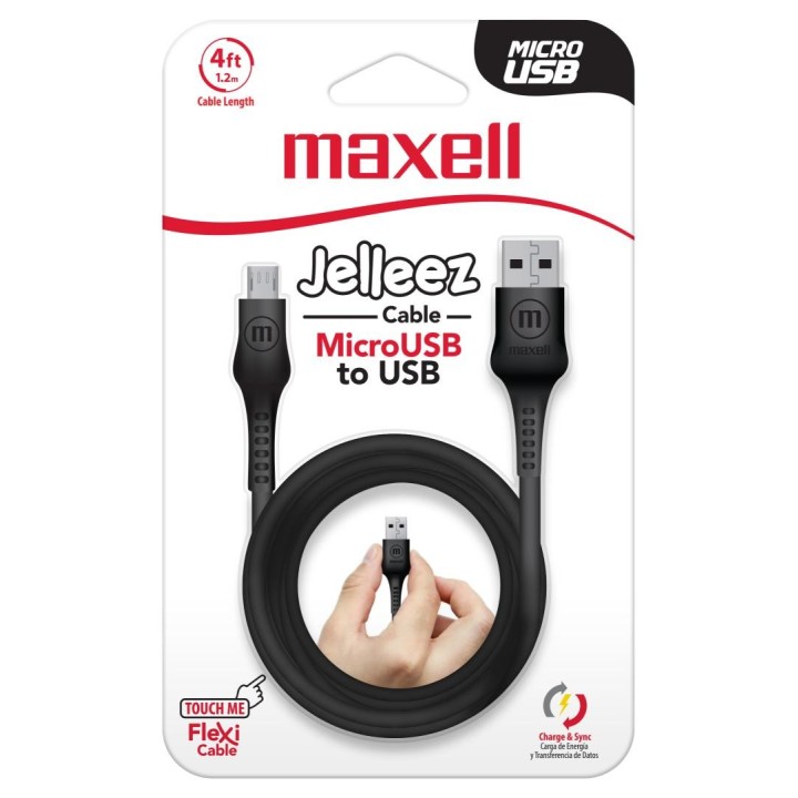 MAXELL 348211 CABLE USB A MICRO USB JELLEEZ NEGRO