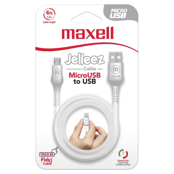 MAXELL 348212 CABLE USB A MICRO USB JELLEEZ BLANCO