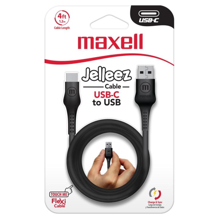 MAXELL 348215 CABLE USB TIPO C JELLEEZ NEGRO