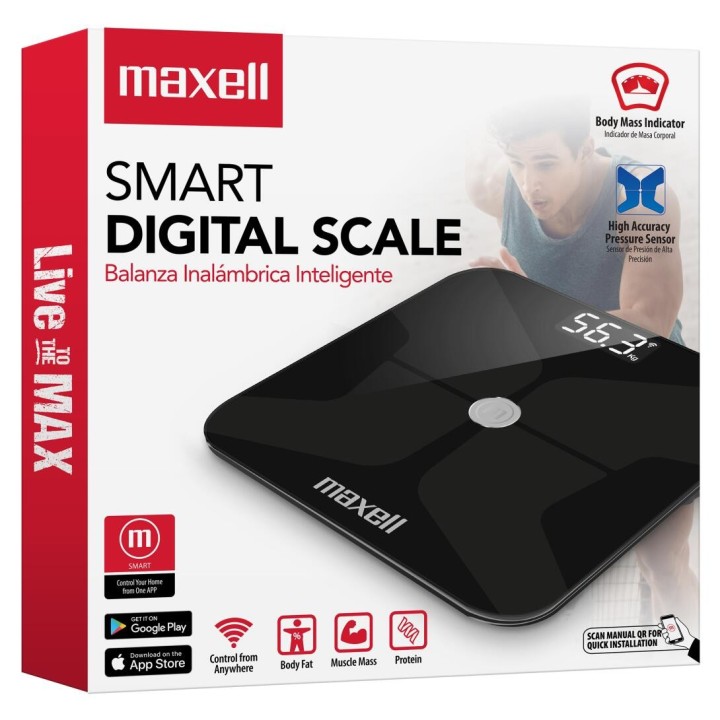 MAXELL 348434 BALANZA INTELIGENTE DIGITAL BT NEGRA