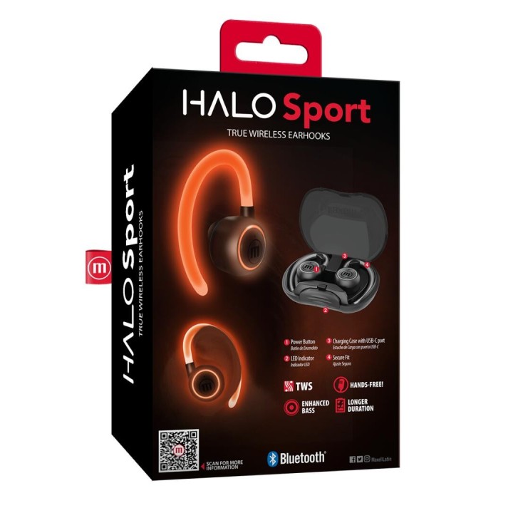 MAXELL 348484 AUDIFONOS ALAMBRICOS DEPORTIVO HALO
