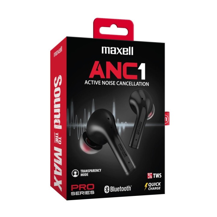 MAXELL 348500 AUDIFONOS ALAMBRICOS ANC1 NEGRO