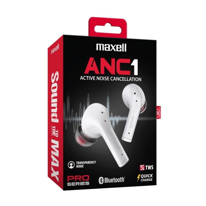 MAXELL 348501 AUDIFONOS ALAMBRICOS ANC1 BLANCO