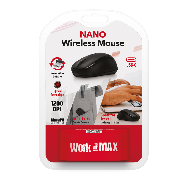 MAXELL 348545 MOUSE INALAMBRICO MOWL-CN NANO WIRELESS NEGRO