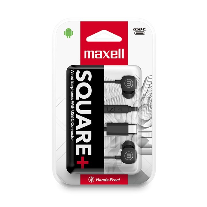 MAXELL 348566 AUDIFONO INTRAUDITIVO SQUARE TIPO C NEGRO