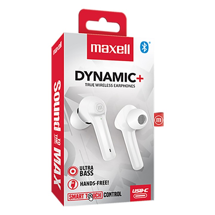 MAXELL 348570 AUDIFONO BT DYNAMIC + TWS BLANCO