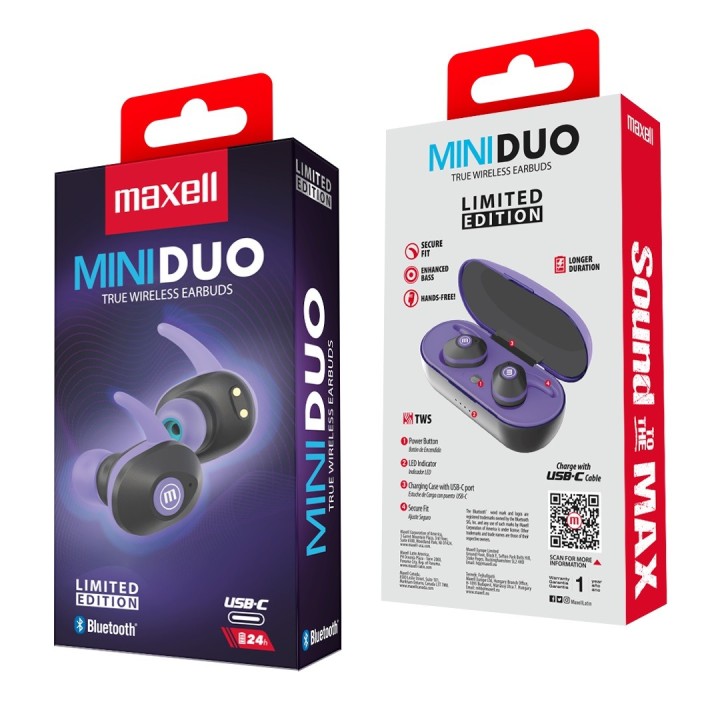 MAXELL 348579 EB-BTMINI BT MINI DUO TWS AZUL/BLANCO
