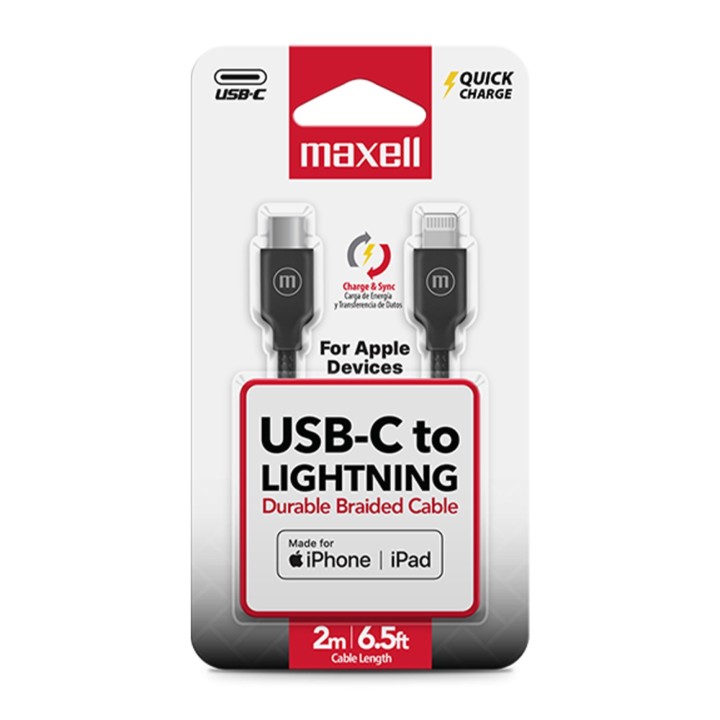 MAXELL 348589 CABLE USB USB-C A LIGHTNING CARGA RAPIDA
