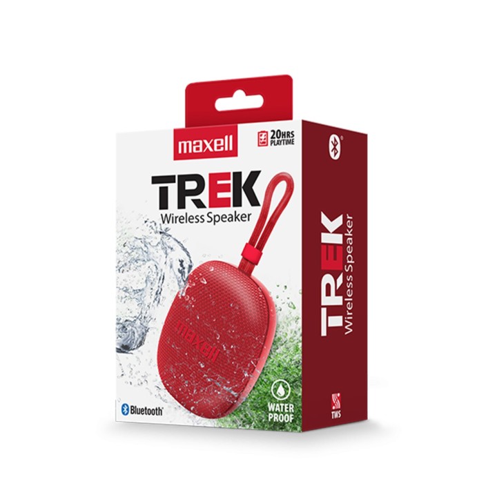 MAXELL 348603 PARLANTE INALAMBRICO TREK ROJO