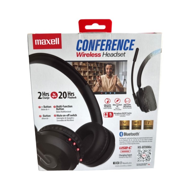 MAXELL 348643 AUDIFONO DIADEMA HS-BTH CONFERENC TWS