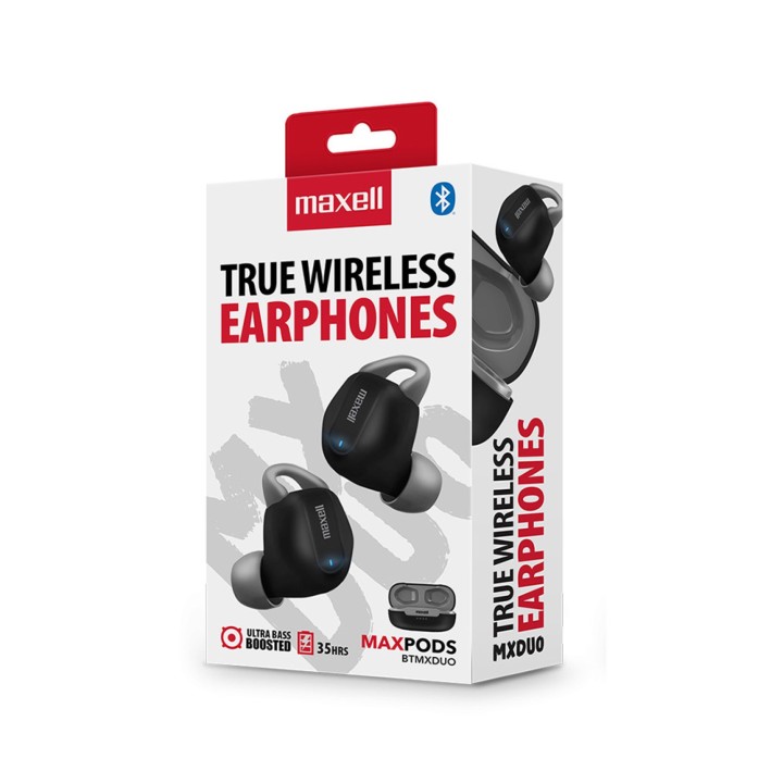 MAXELL 348648 EB-BTMXDUO AUDIFONOS INSERCION BLK/GRY